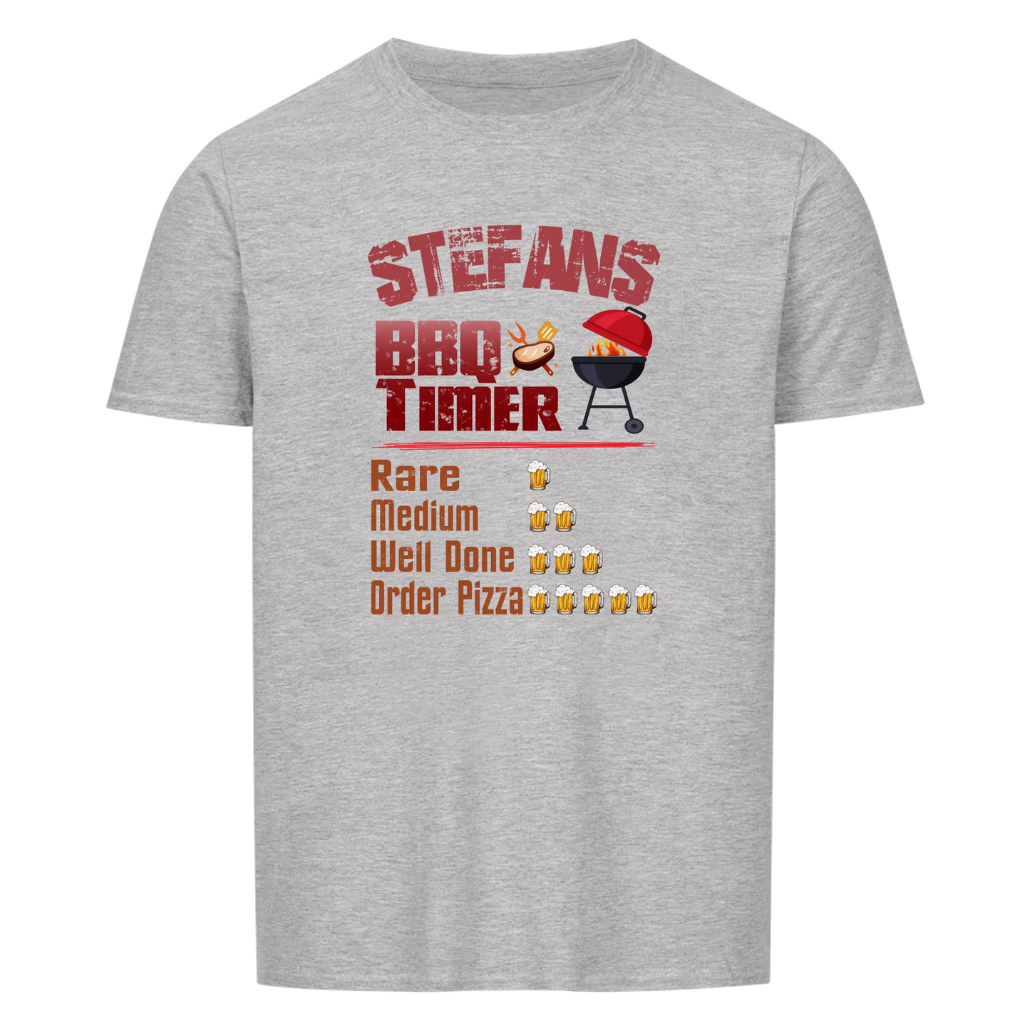 BBQ Timer personalisierbar - Herren Shirt