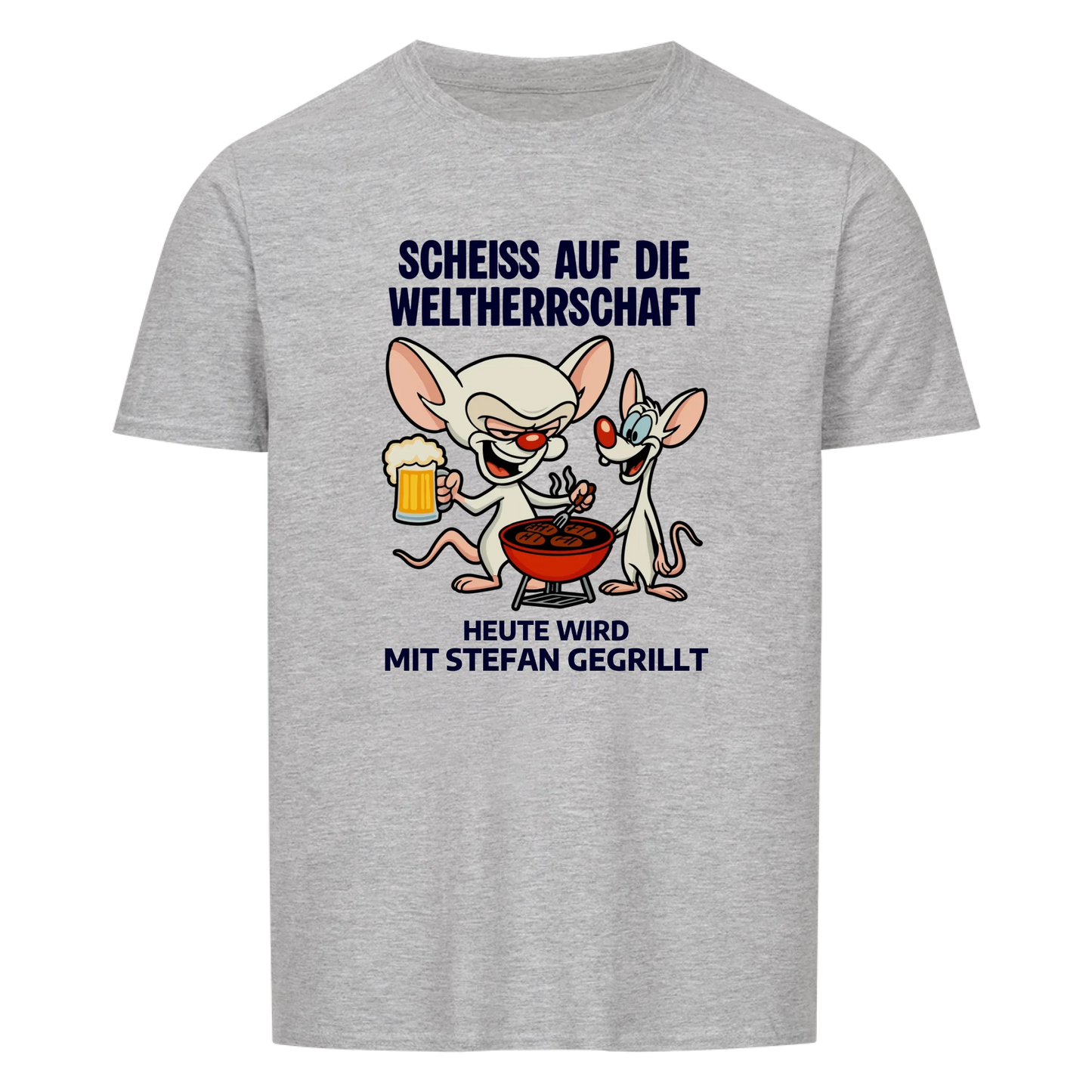 Weltherrschaft Grillen - Personalisierbares Shirt