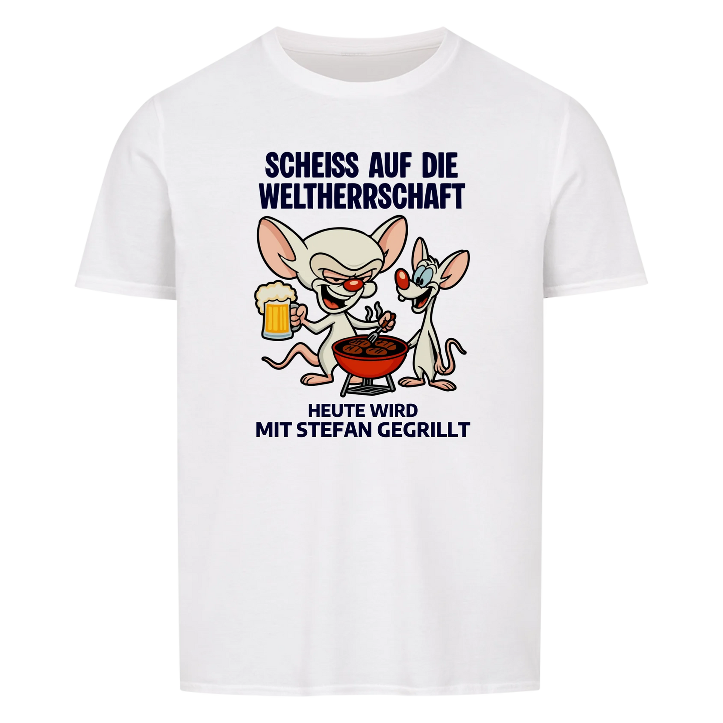 Weltherrschaft Grillen - Personalisierbares Shirt