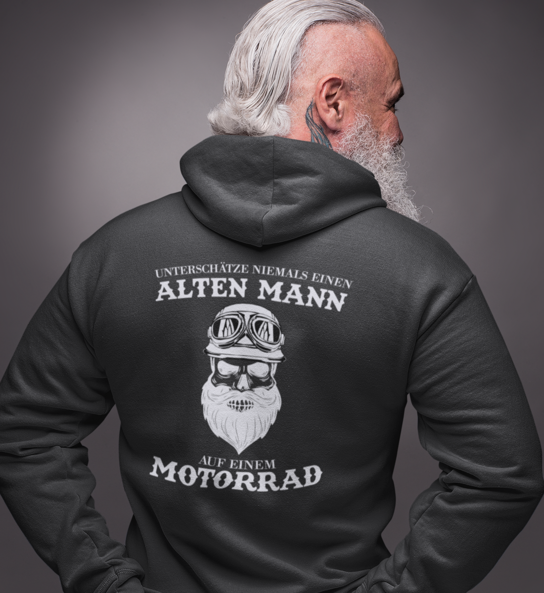 Alter Mann Motorrad - Herren Hoodie