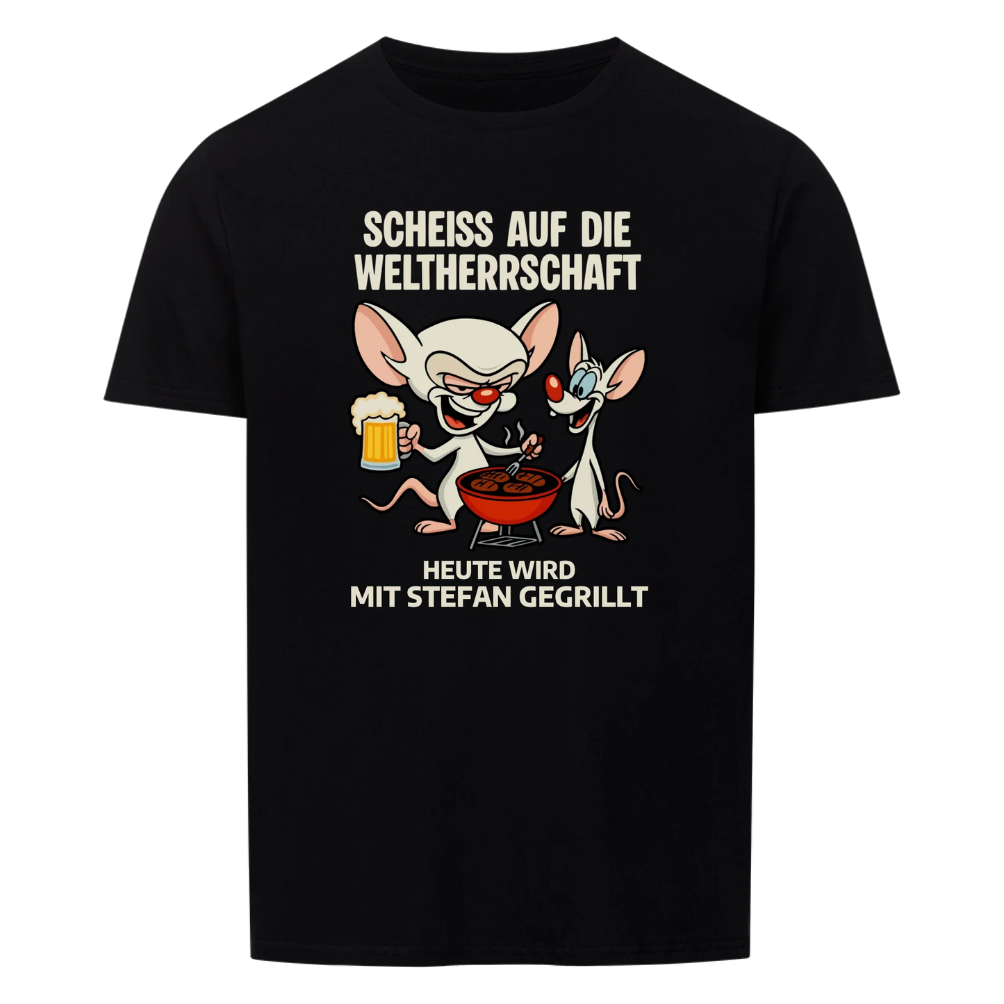 Weltherrschaft Grillen - Personalisierbares Shirt