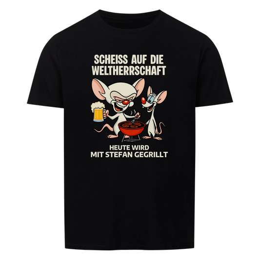 Weltherrschaft Grillen - Personalisierbares Shirt