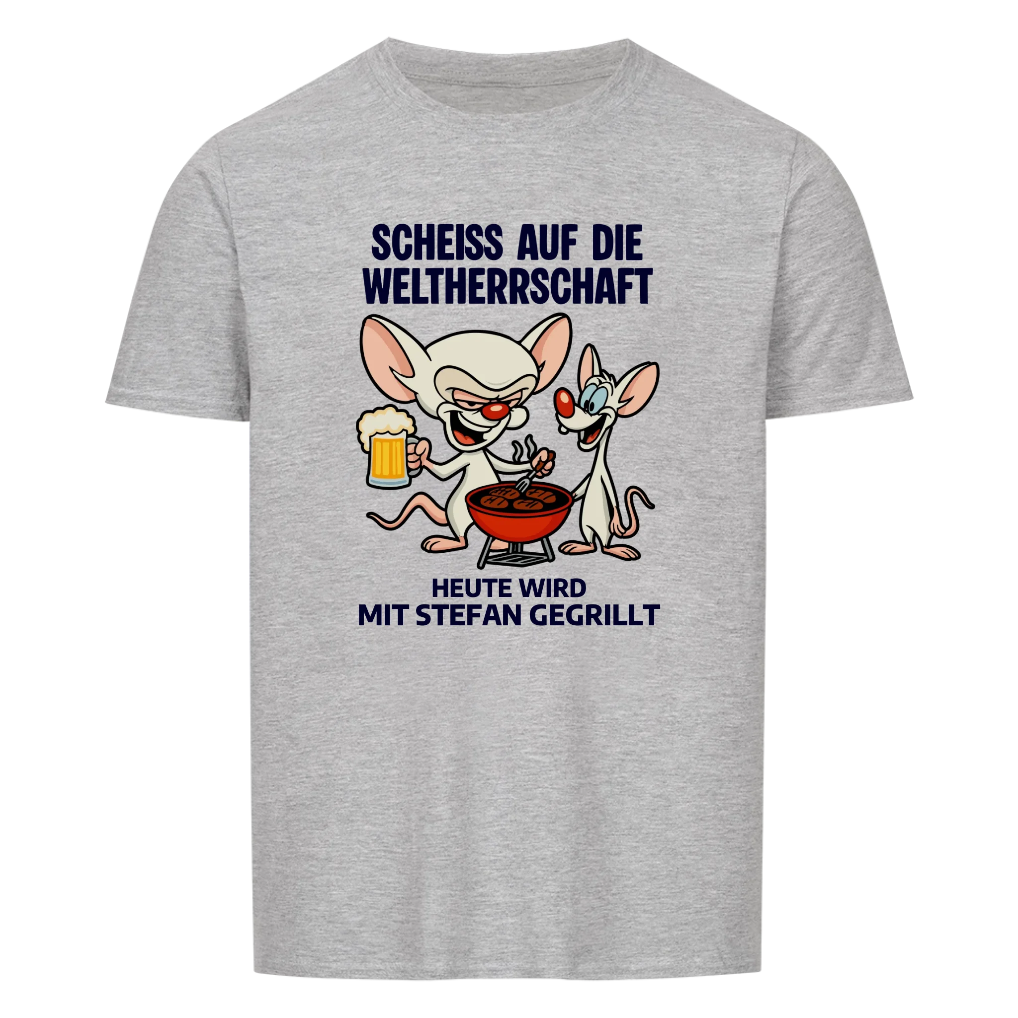Weltherrschaft Grillen - Personalisierbares Shirt