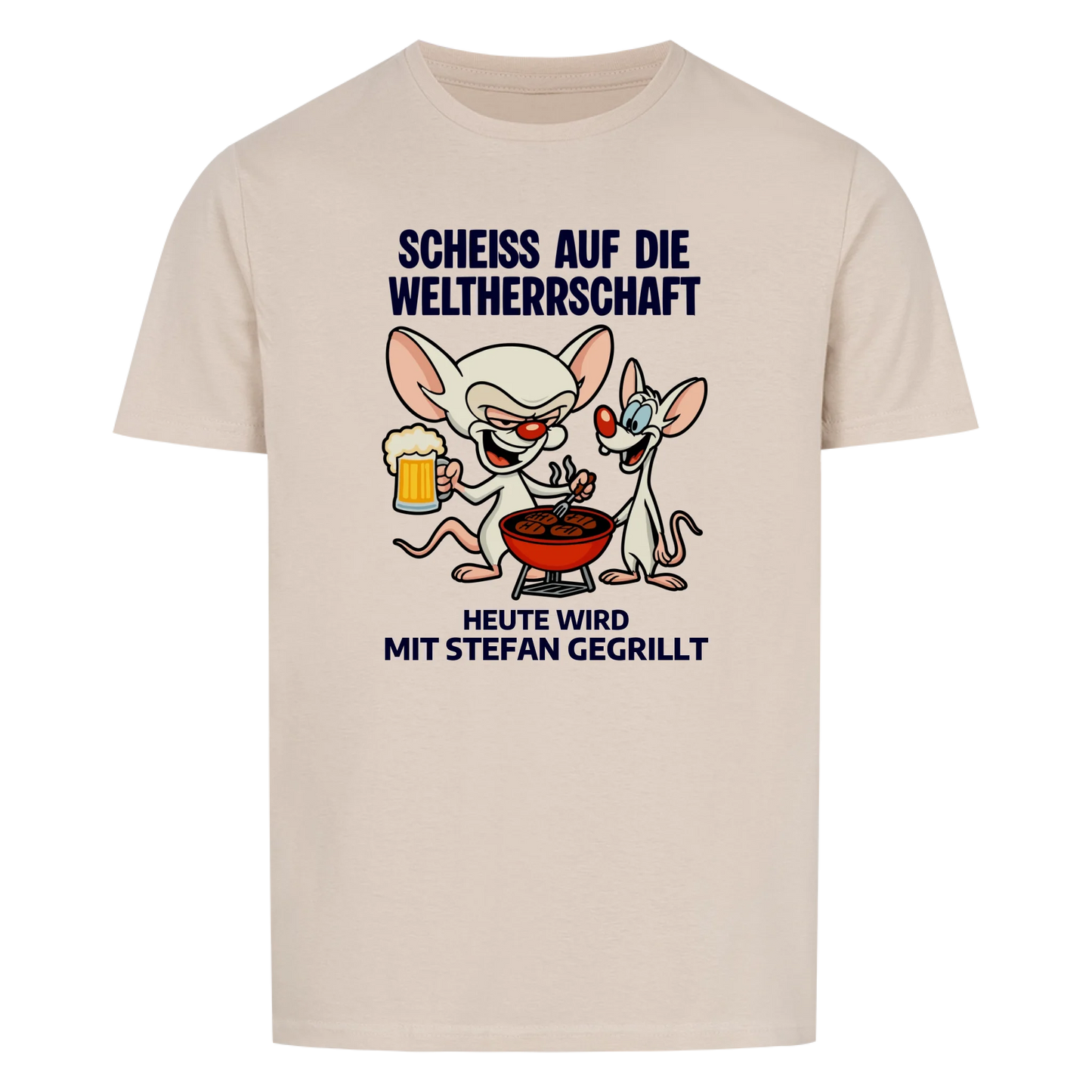 Weltherrschaft Grillen - Personalisierbares Shirt