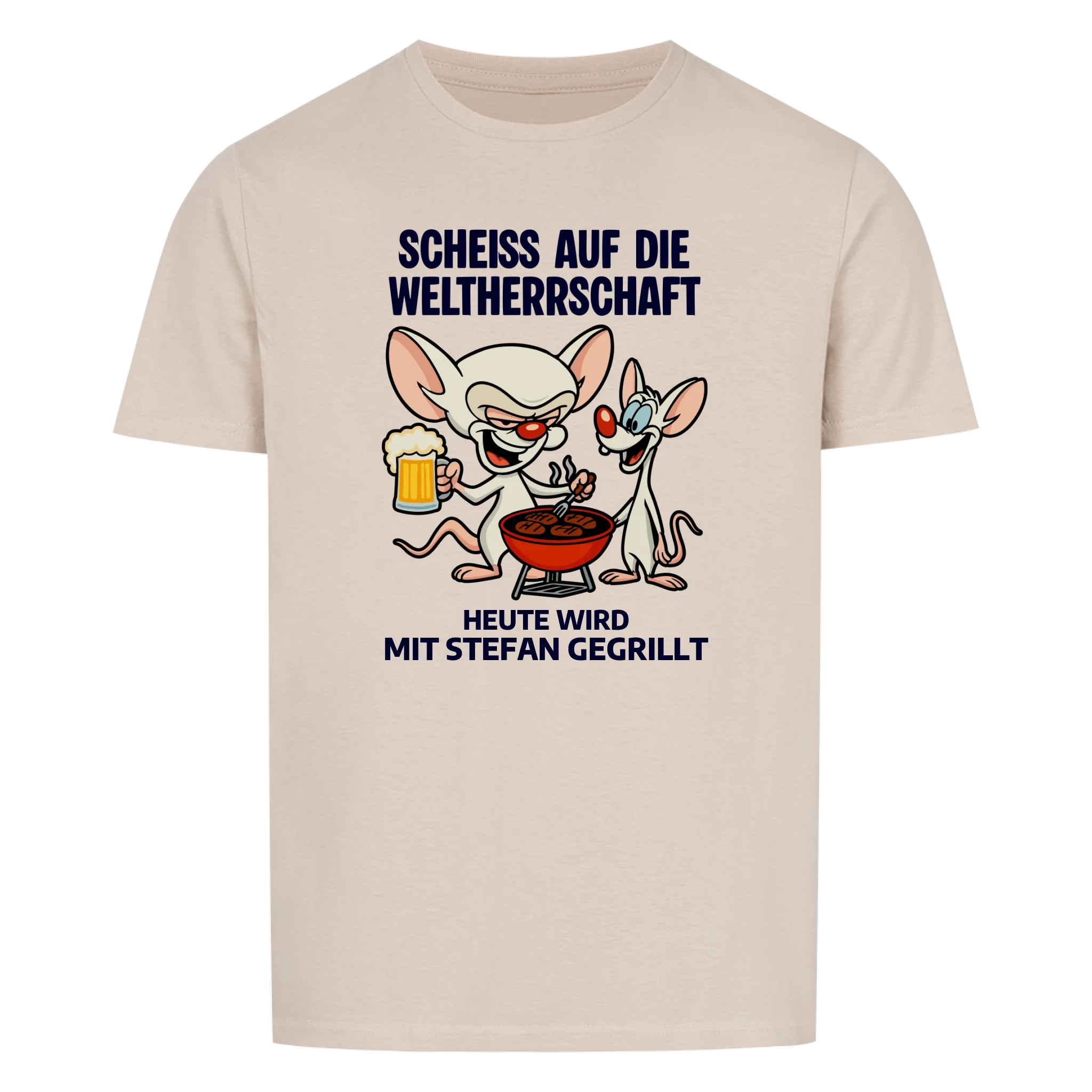 Weltherrschaft Grillen - Personalisierbares Shirt