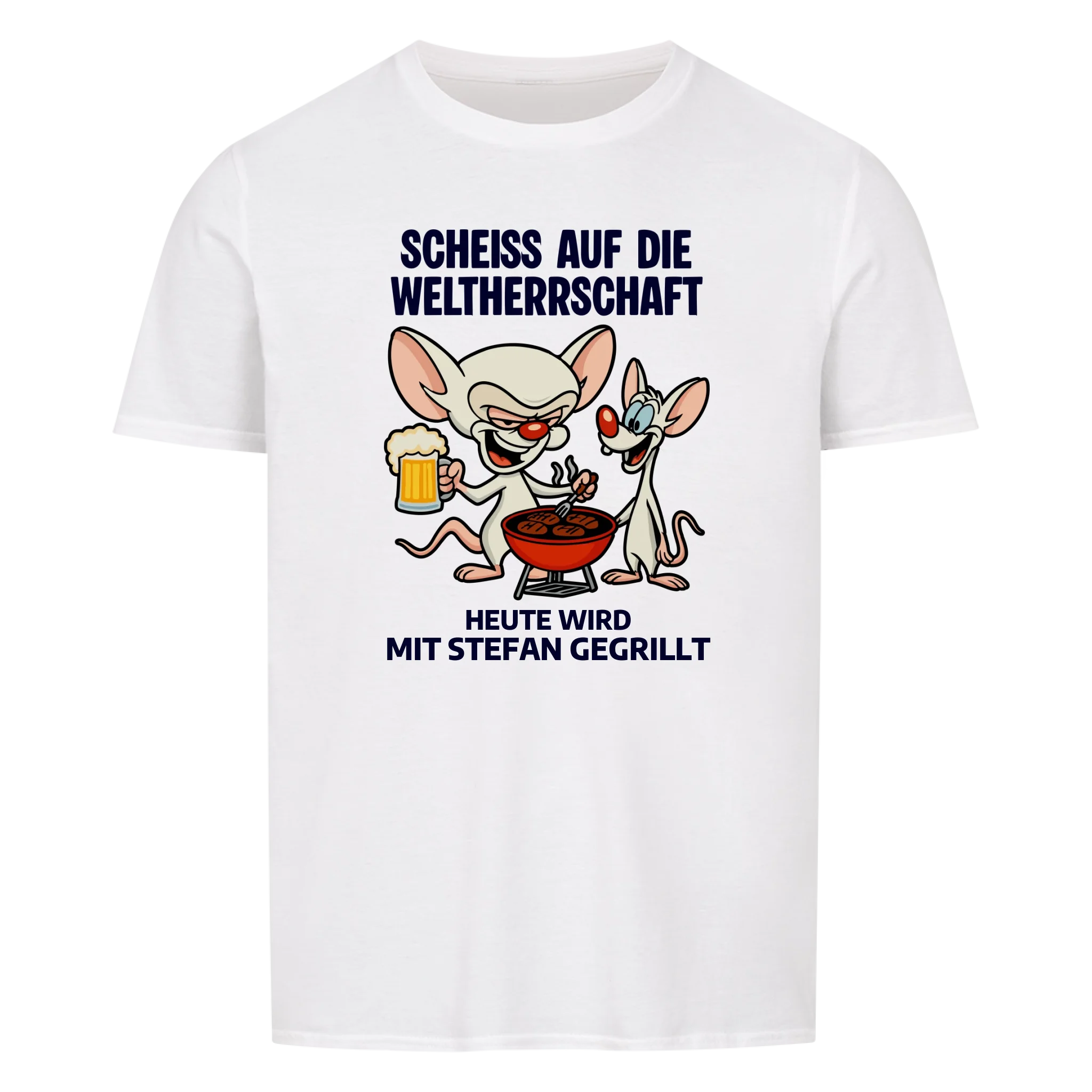 Weltherrschaft Grillen - Personalisierbares Shirt