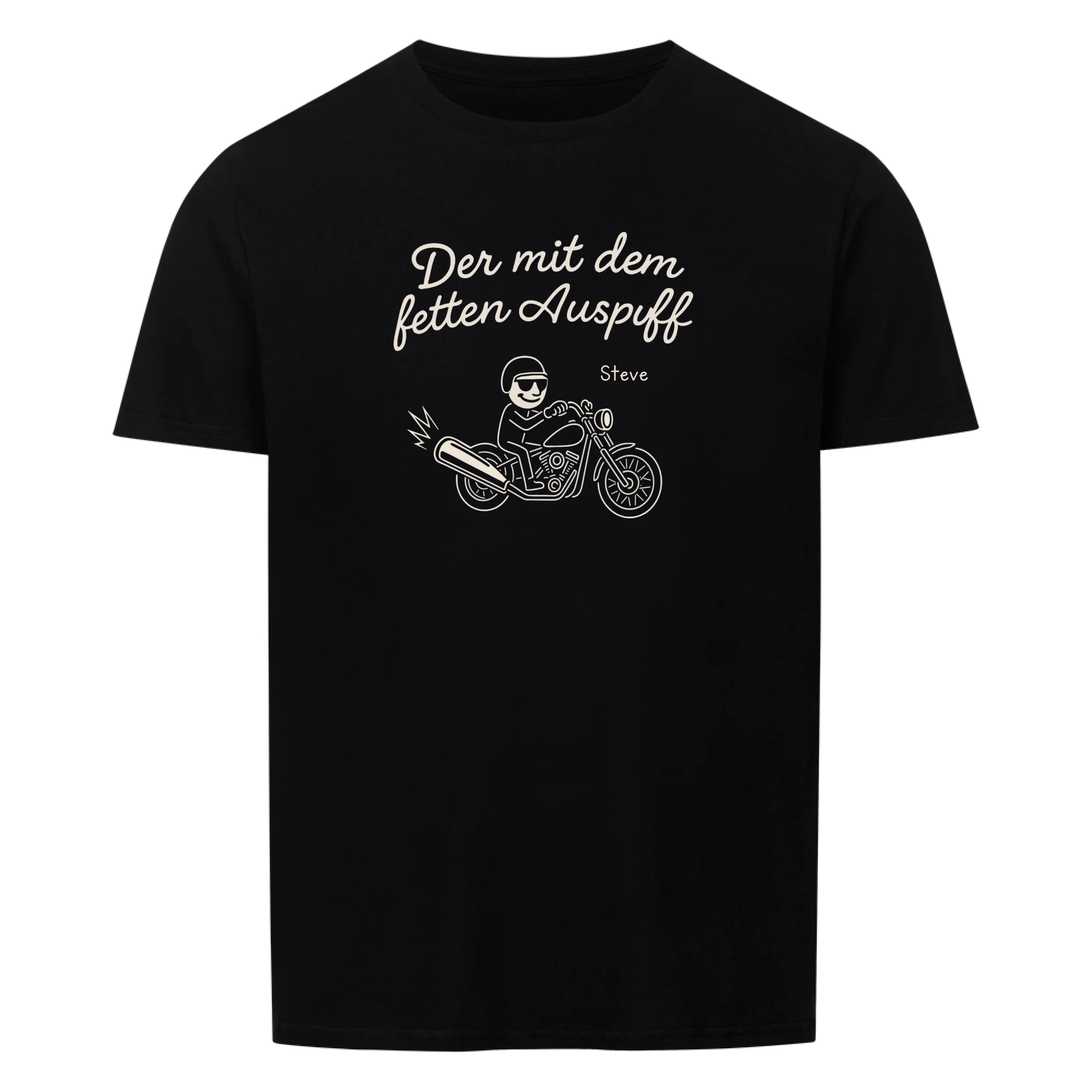 Der mit dem fetten Auspuff personalisierbar - Herren Shirt