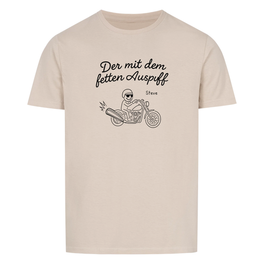 Der mit dem fetten Auspuff personalisierbar - Herren Shirt