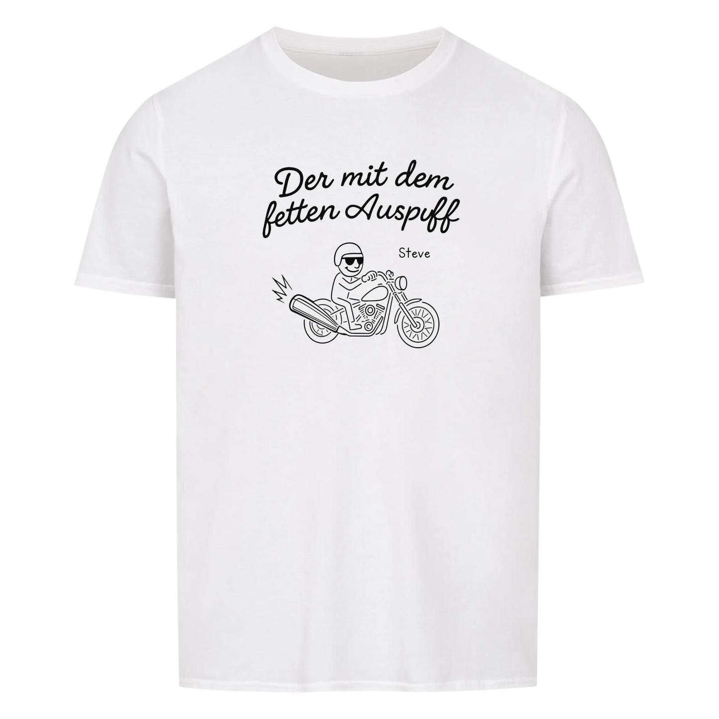 Der mit dem fetten Auspuff personalisierbar - Herren Shirt