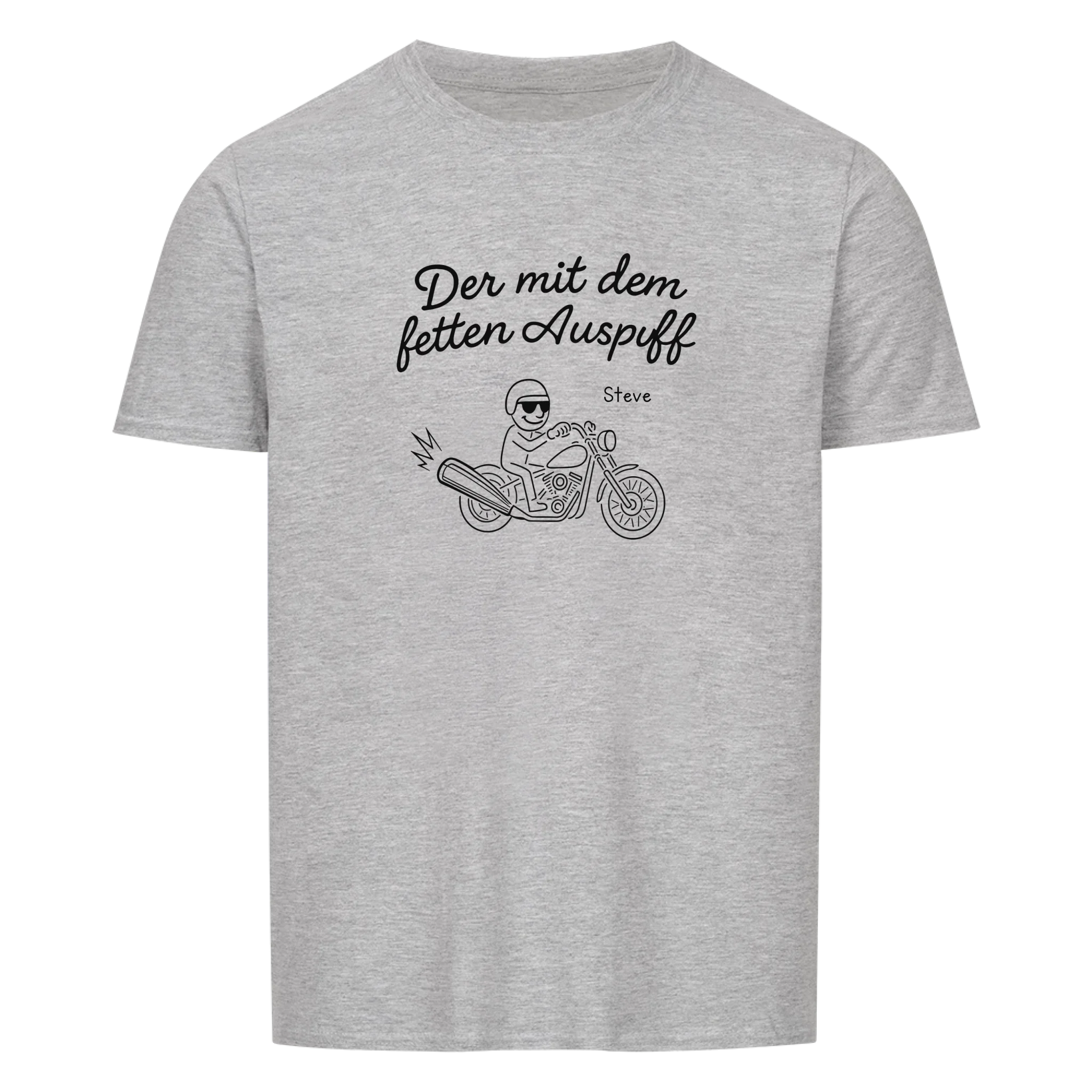 Der mit dem fetten Auspuff personalisierbar - Herren Shirt