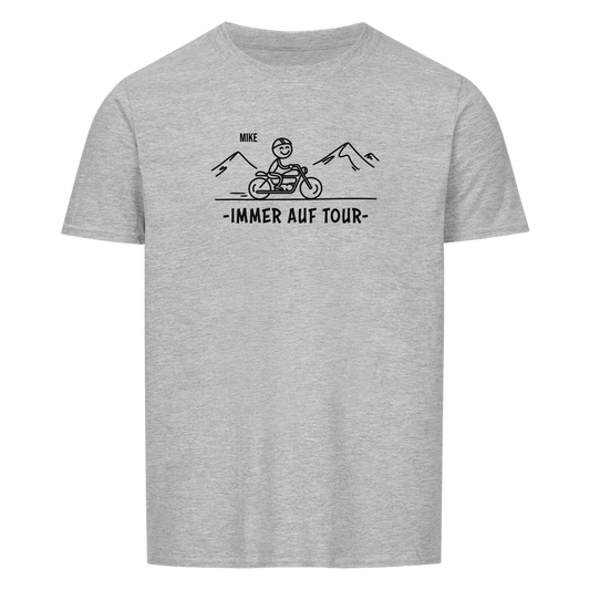 Immer auf Tour - Personalisierbares T-Shirt