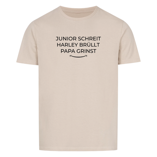 Papa grinst - Personalisierbares T-Shirt