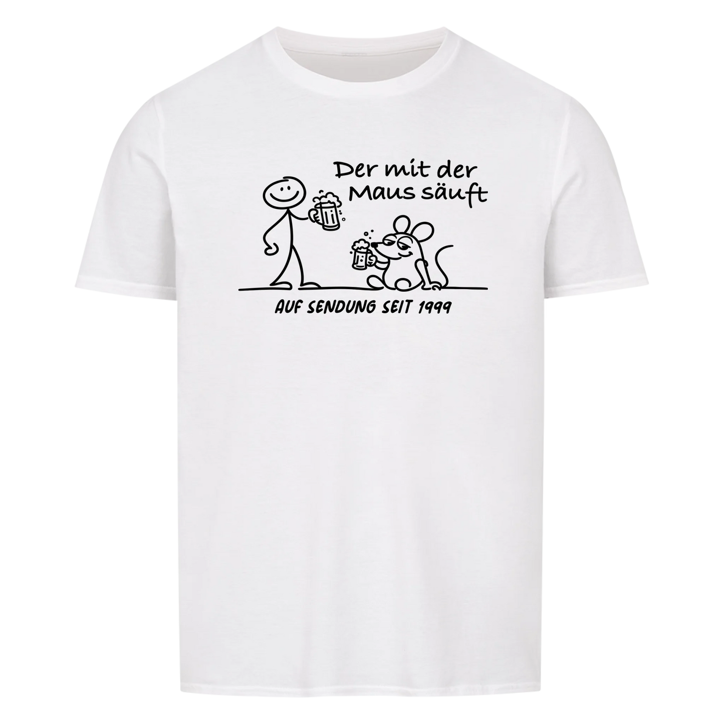 Der mit der Maus säuft personalisierbar - Herren Shirt