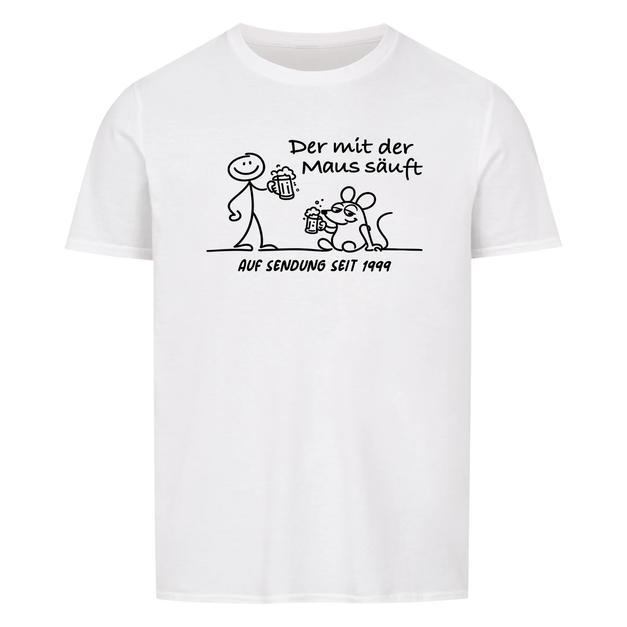 Der mit der Maus säuft personalisierbar - Herren Shirt