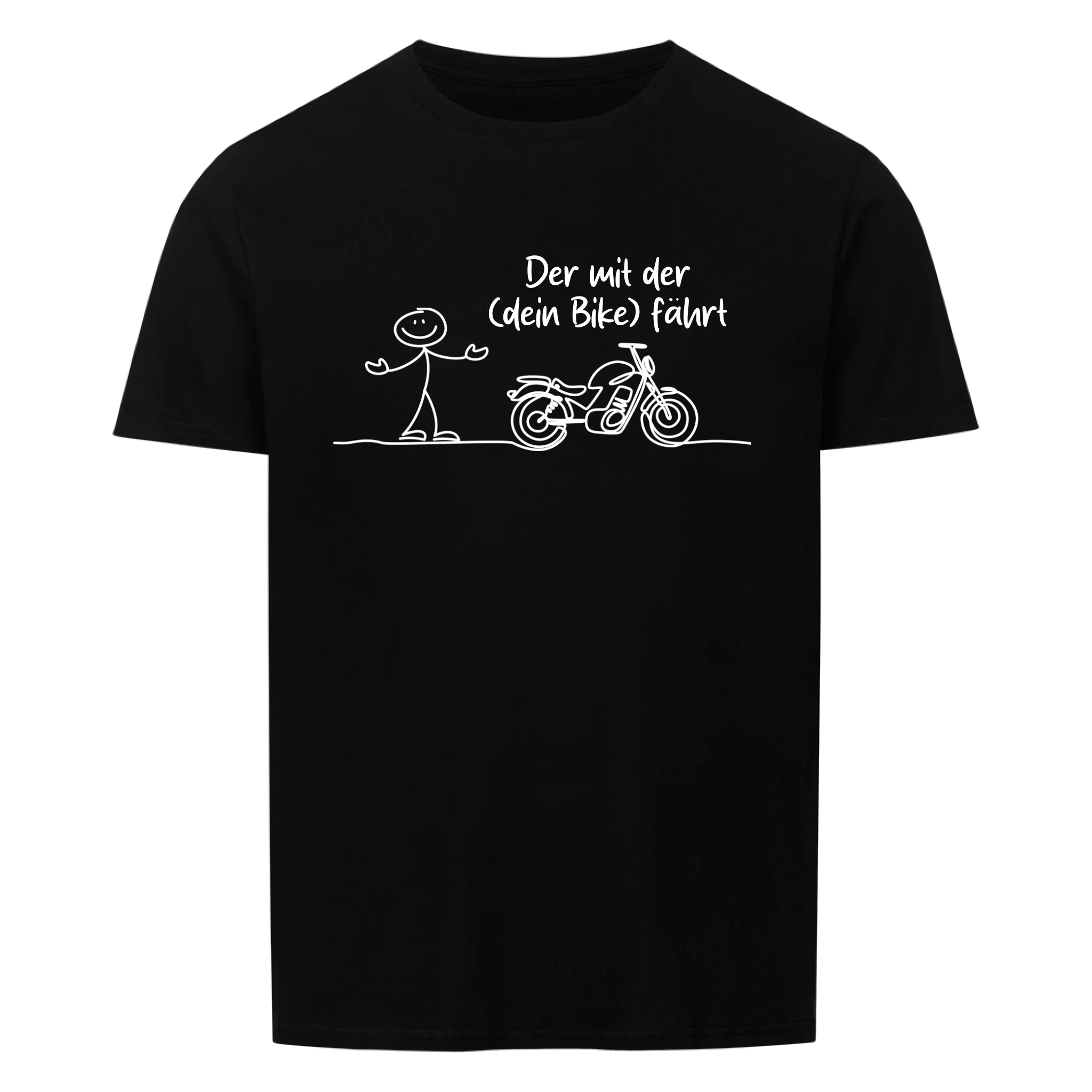Der mit der (dein Bike) fährt personalisierbar - Herren Shirt