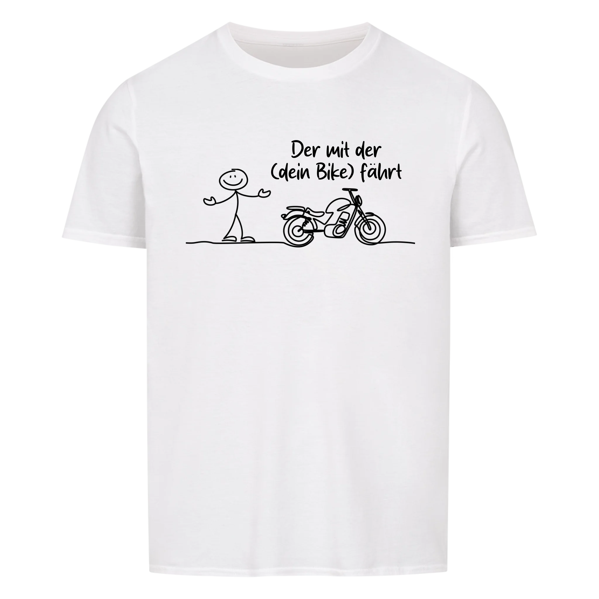 Der mit der (dein Bike) fährt personalisierbar - Herren Shirt