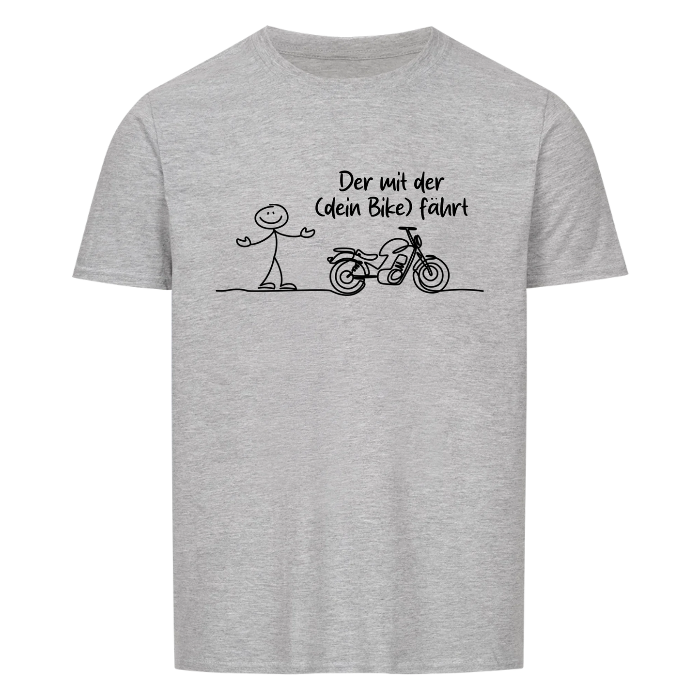 Der mit der (dein Bike) fährt personalisierbar - Herren Shirt