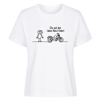 Die mit der (dein Bike) fährt personalisierbar - Damen Shirt