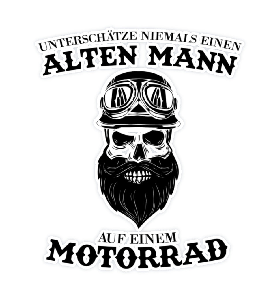 Alter Mann Motorrad Sticker  Sticker (10 x 10 cm) -  –  BikerBund