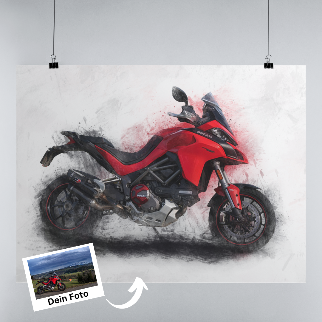 Dein Motorrad als Kunstwerk - Poster