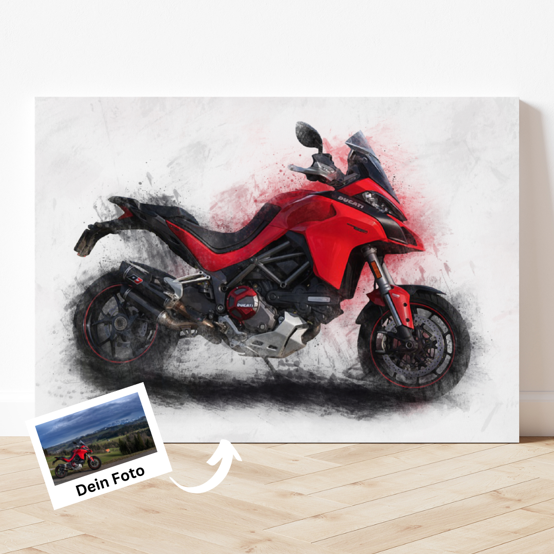 Dein Motorrad als Kunstwerk - Leinwand