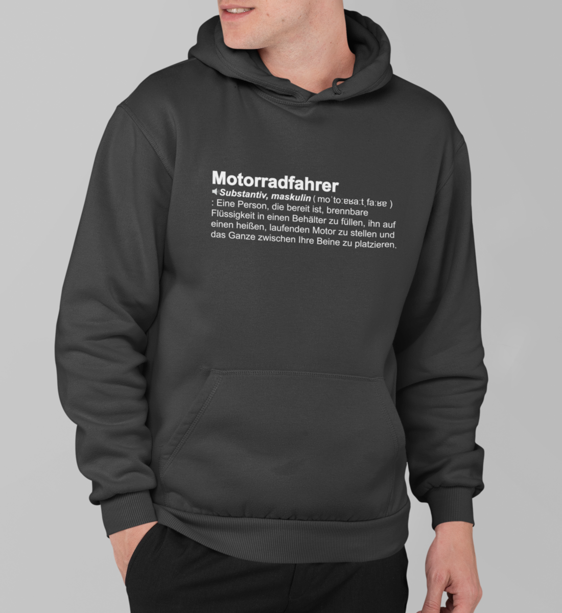 Motorradfahrer Definition - Herren Hoodie